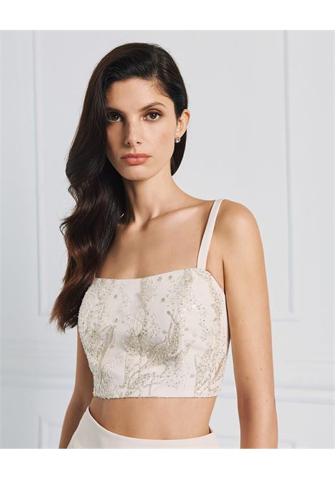 Top bustier con ricami frontali ACCESS fashion | 53-2100-238VANILA
